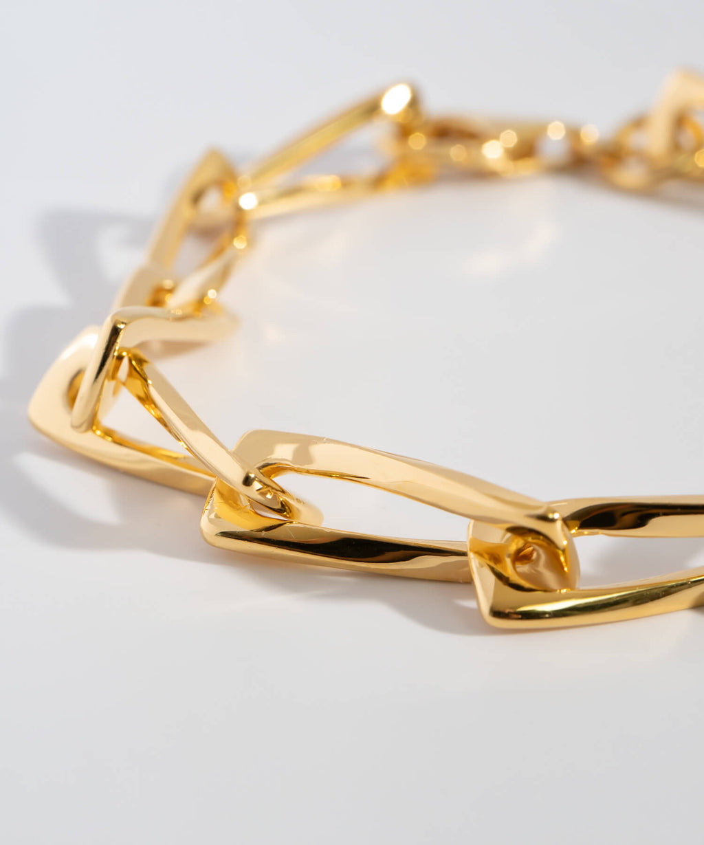 18K Gold Plated Sterling Silver Gentle Luster Chain Bracelet | EIVE