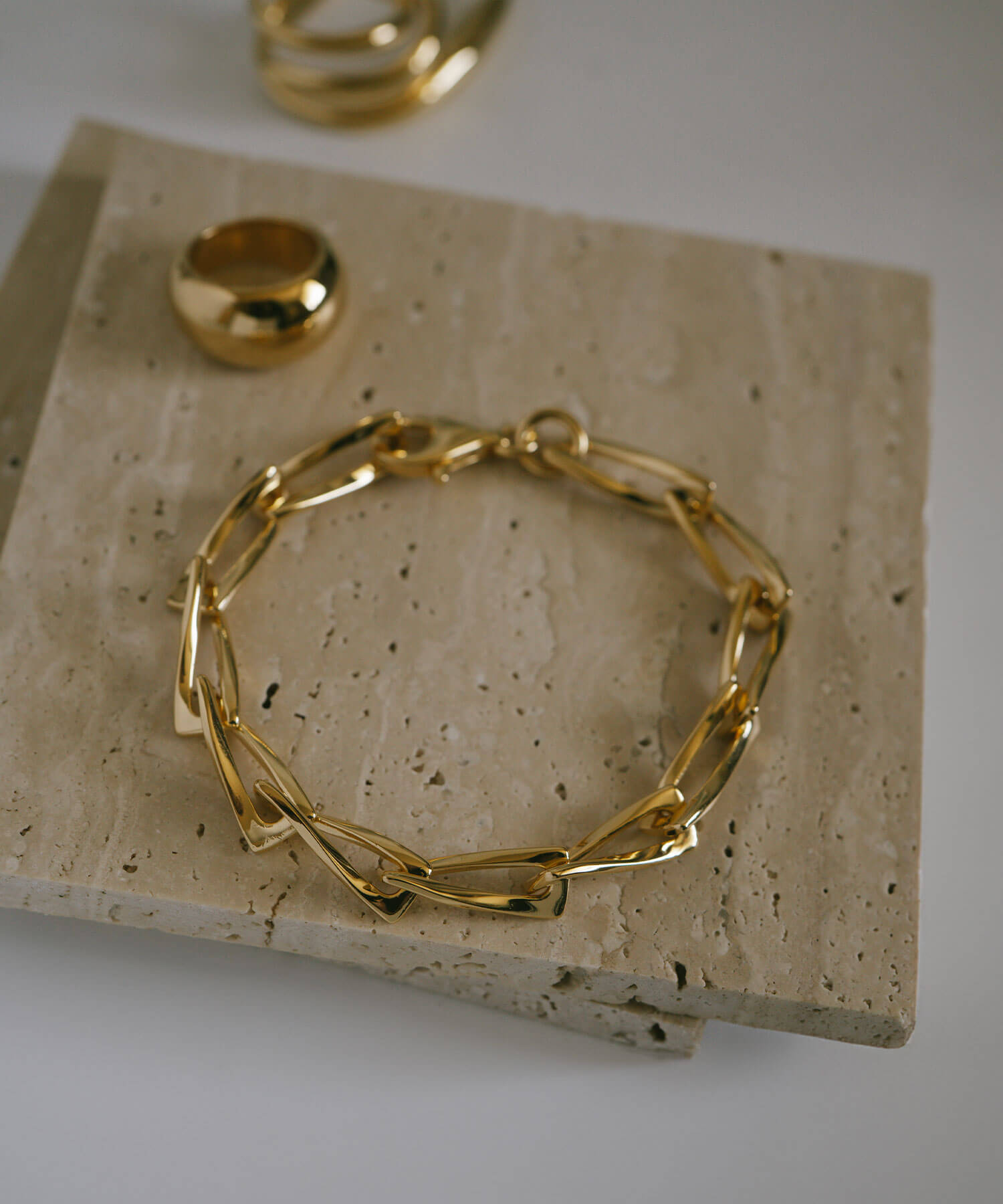 18K Gold Plated Sterling Silver Gentle Luster Chain Bracelet | EIVE