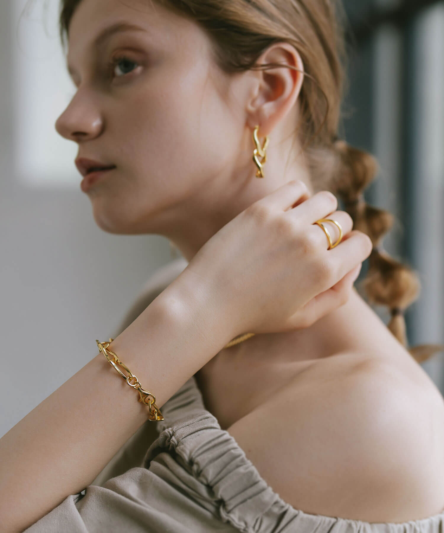 18K Gold Plated Sterling Silver Gentle Luster Chain Bracelet | EIVE