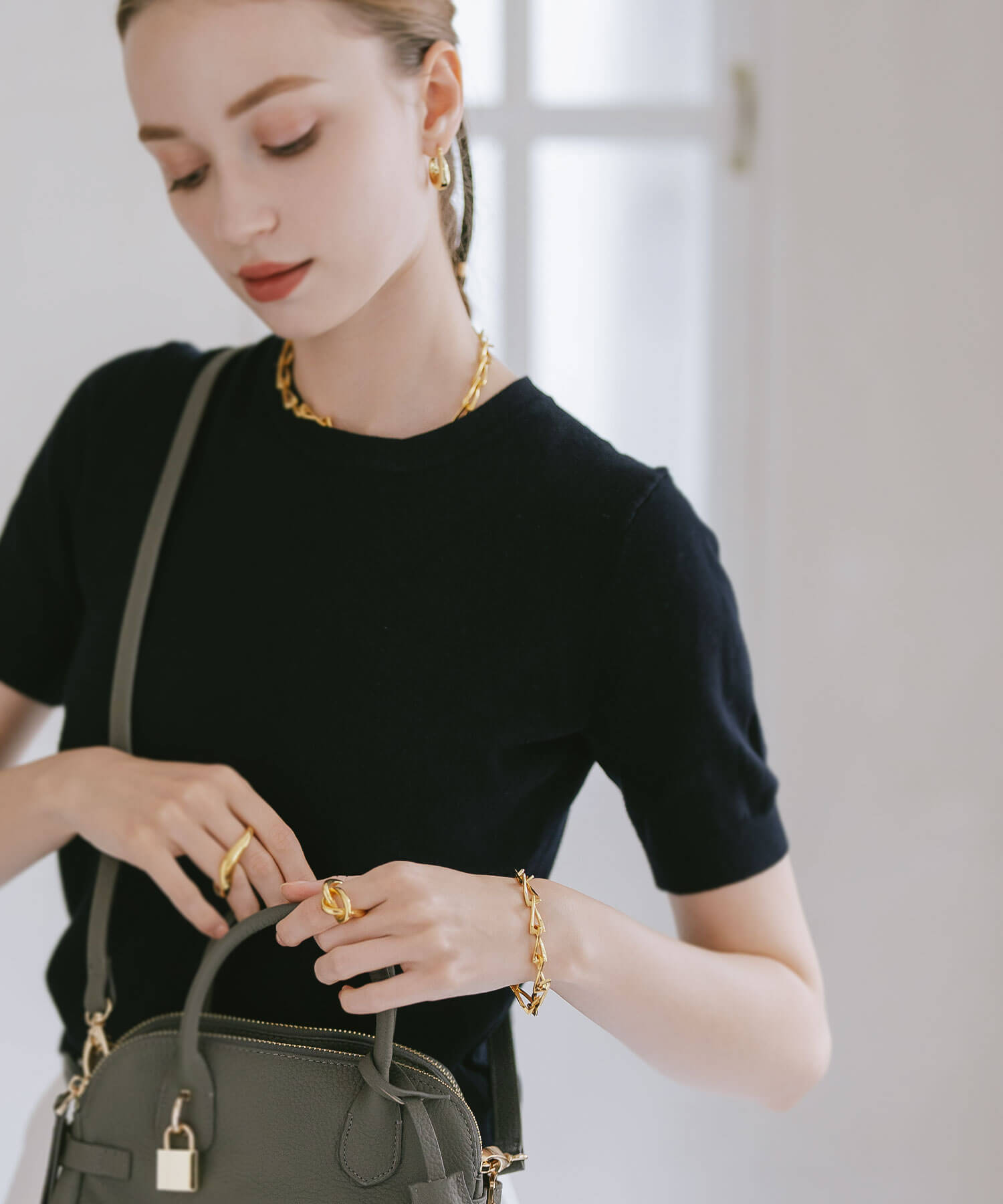 18K Gold Plated Sterling Silver Gentle Luster Chain Bracelet | EIVE