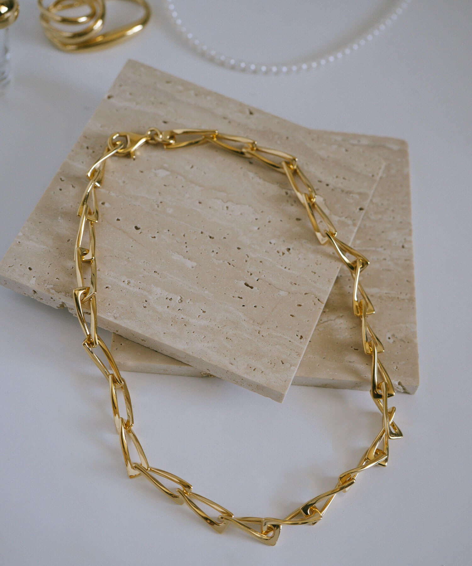 18K Gold Plated Sterling Silver Gentle Luster Chain Necklace | EIVE