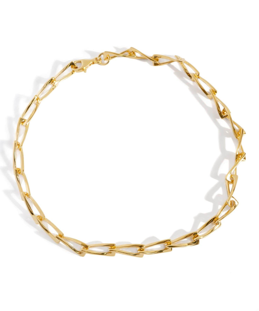 18K Gold Plated Sterling Silver Gentle Luster Chain Necklace | EIVE