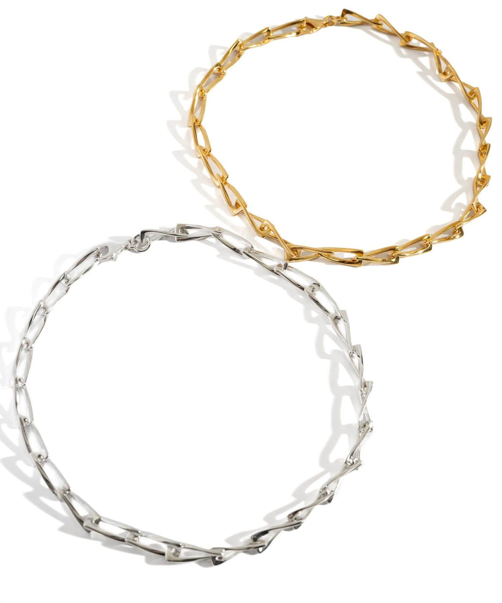 18K Gold Plated Sterling Silver Gentle Luster Chain Necklace | EIVE