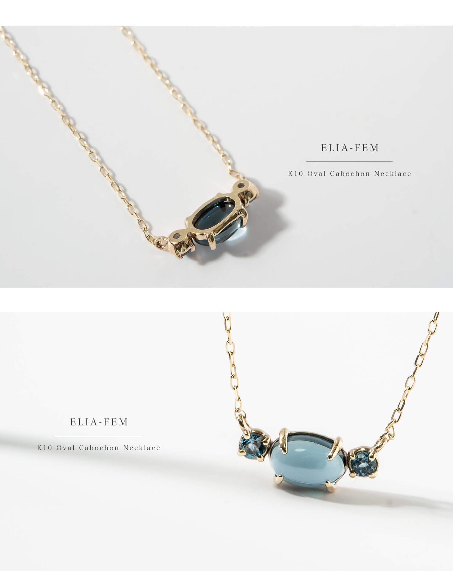 Oval Cabochon Necklace | ELIA-FEM NECKLACE