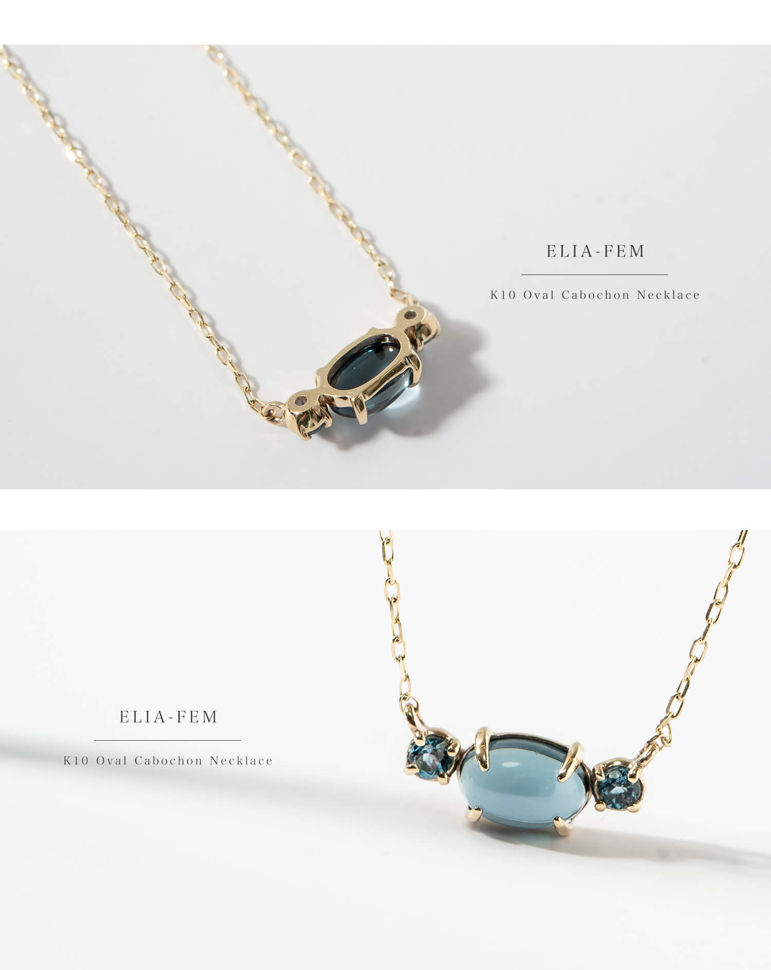 Oval Cabochon Necklace | ELIA-FEM