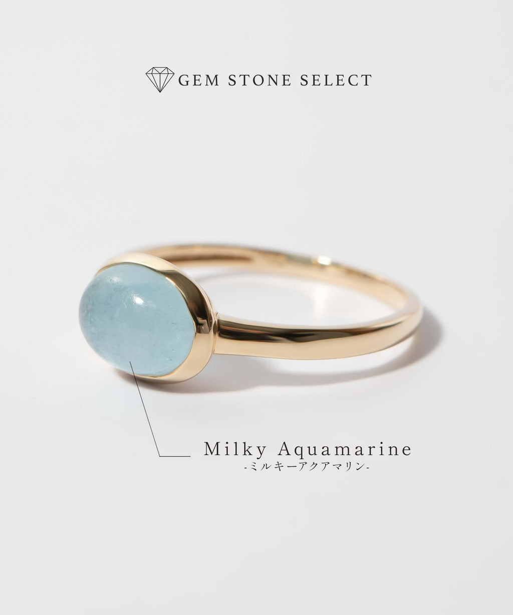 10K Gold Oval Gemstone Ring | ELIA-TRE