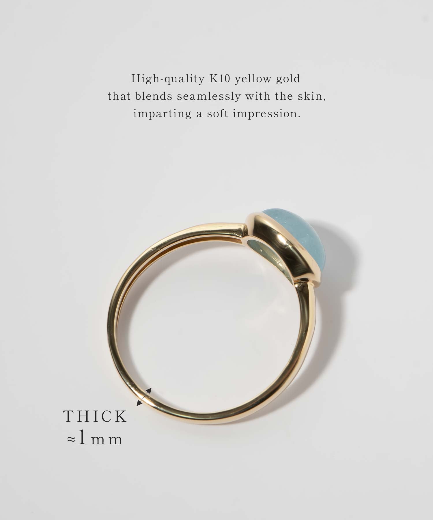 10K Gold Oval Gemstone Ring | ELIA-TRE