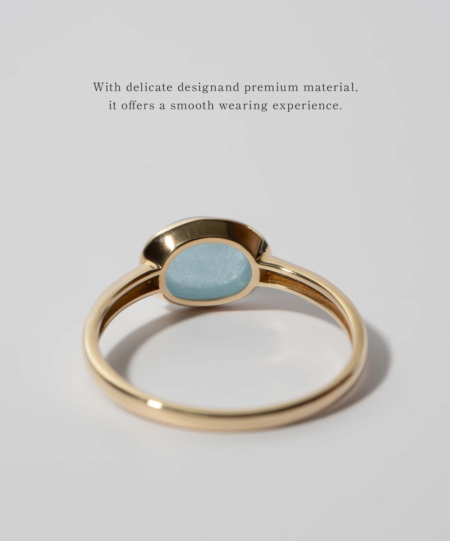 10K Gold Oval Gemstone Ring | ELIA-TRE