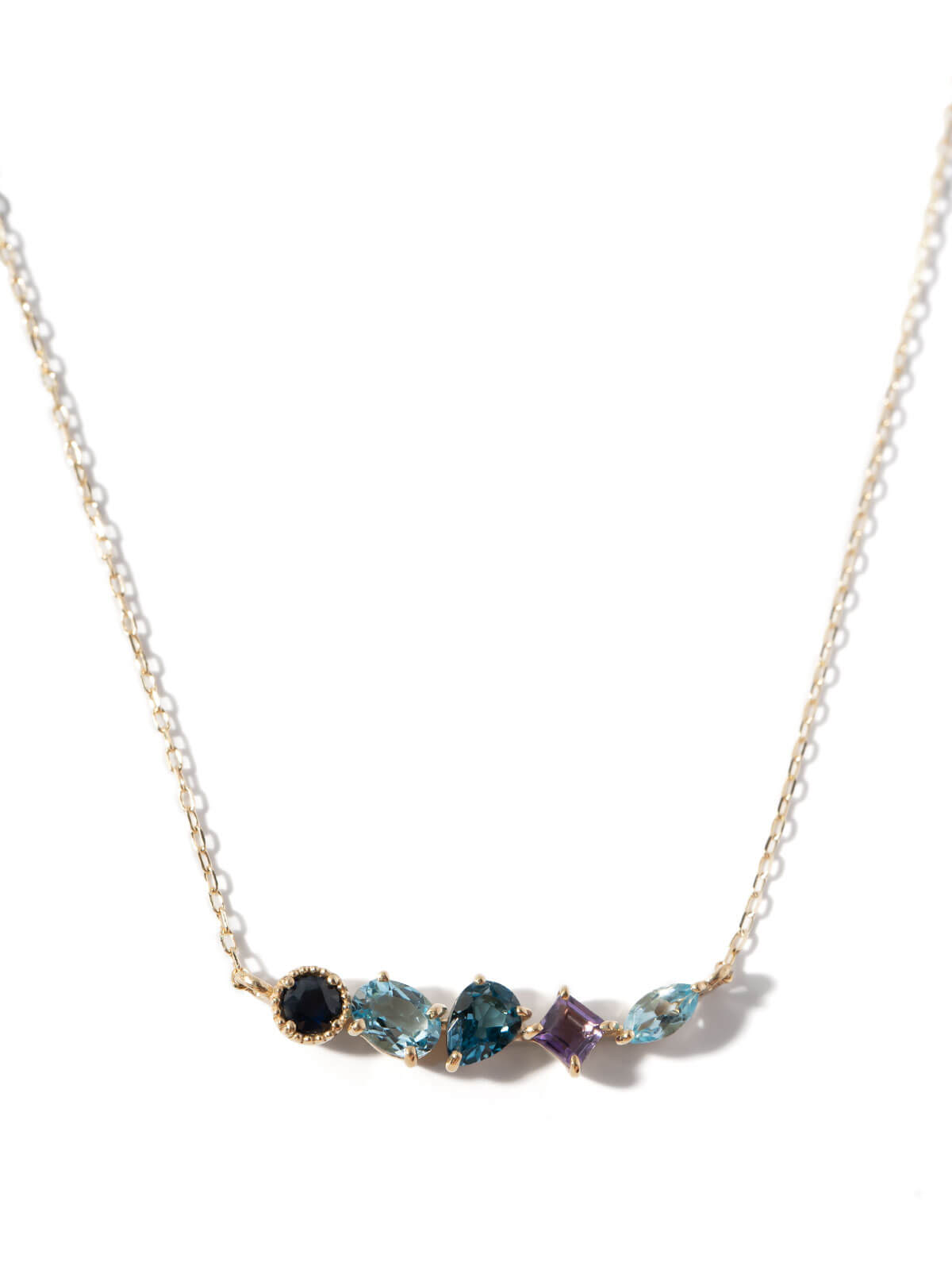 10K Gold Multicolor Gemstone Necklace | ELMA