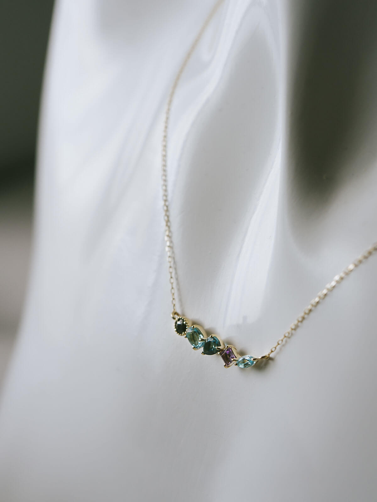 10K Gold Multicolor Gemstone Necklace | ELMA