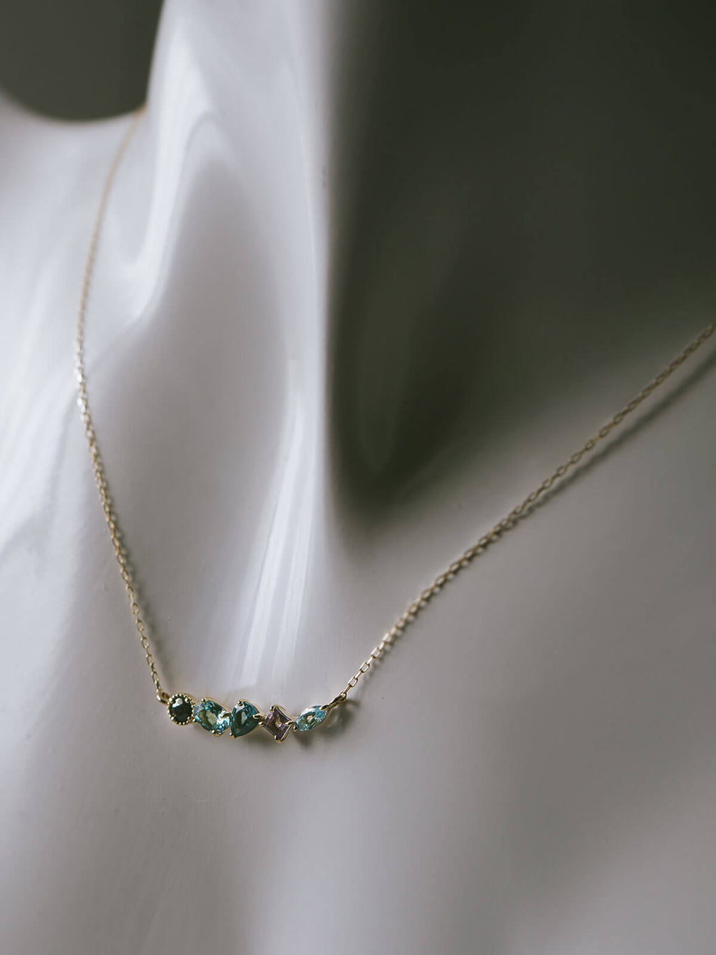 10K Gold Multicolor Gemstone Necklace | ELMA