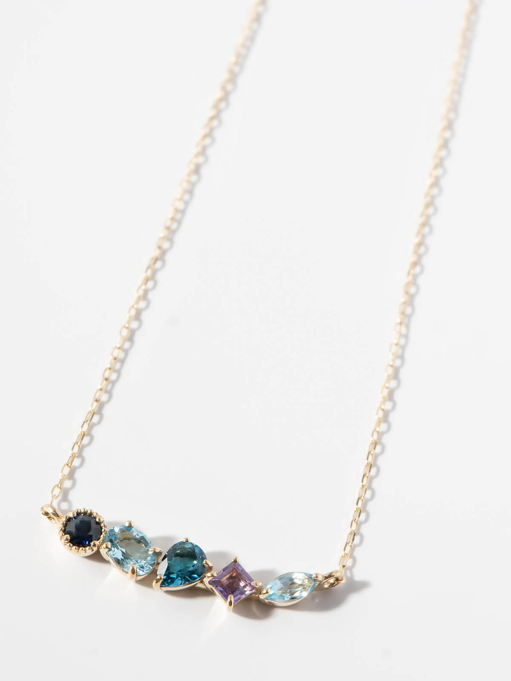 10K Gold Multicolor Gemstone Necklace | ELMA