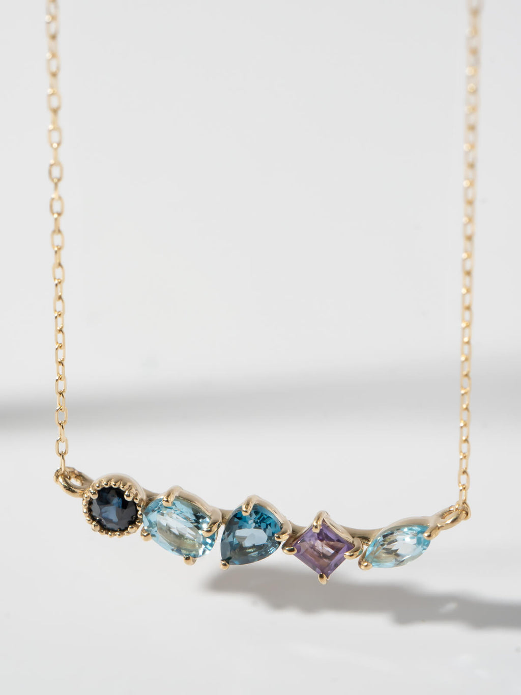 10K Gold Multicolor Gemstone Necklace | ELMA