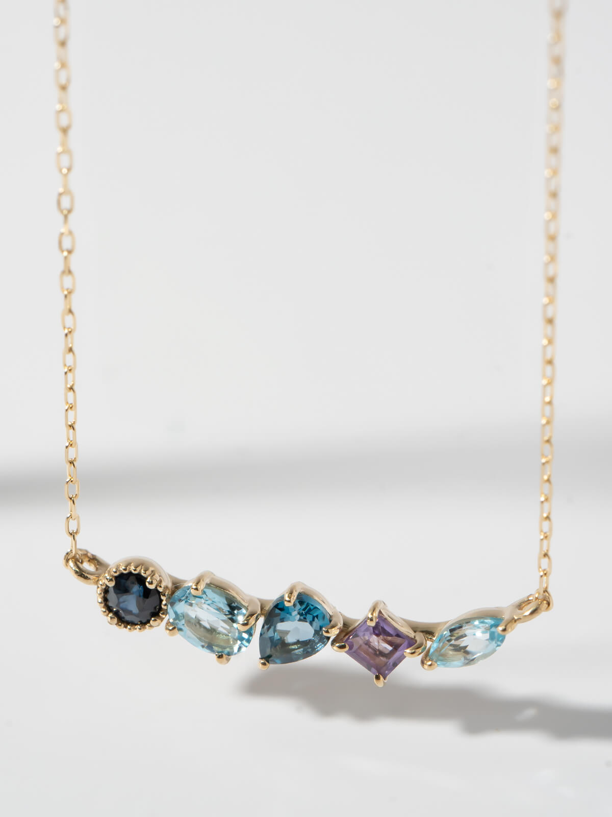 10K Gold Multicolor Gemstone Necklace | ELMA
