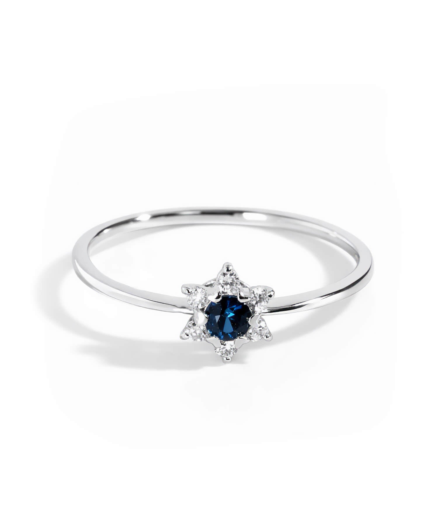 Platina Sapphire Star Ring | ELNEO
