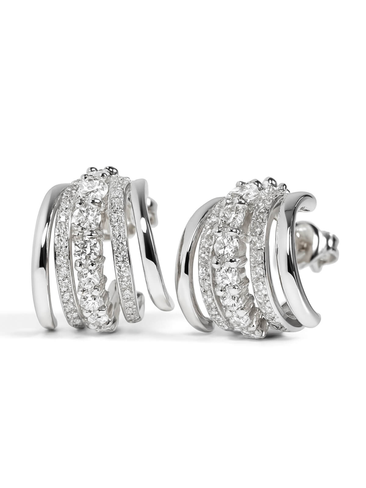 Silver925 Cascadea Glint Earrings | ELUNA-LUCE PIERCE