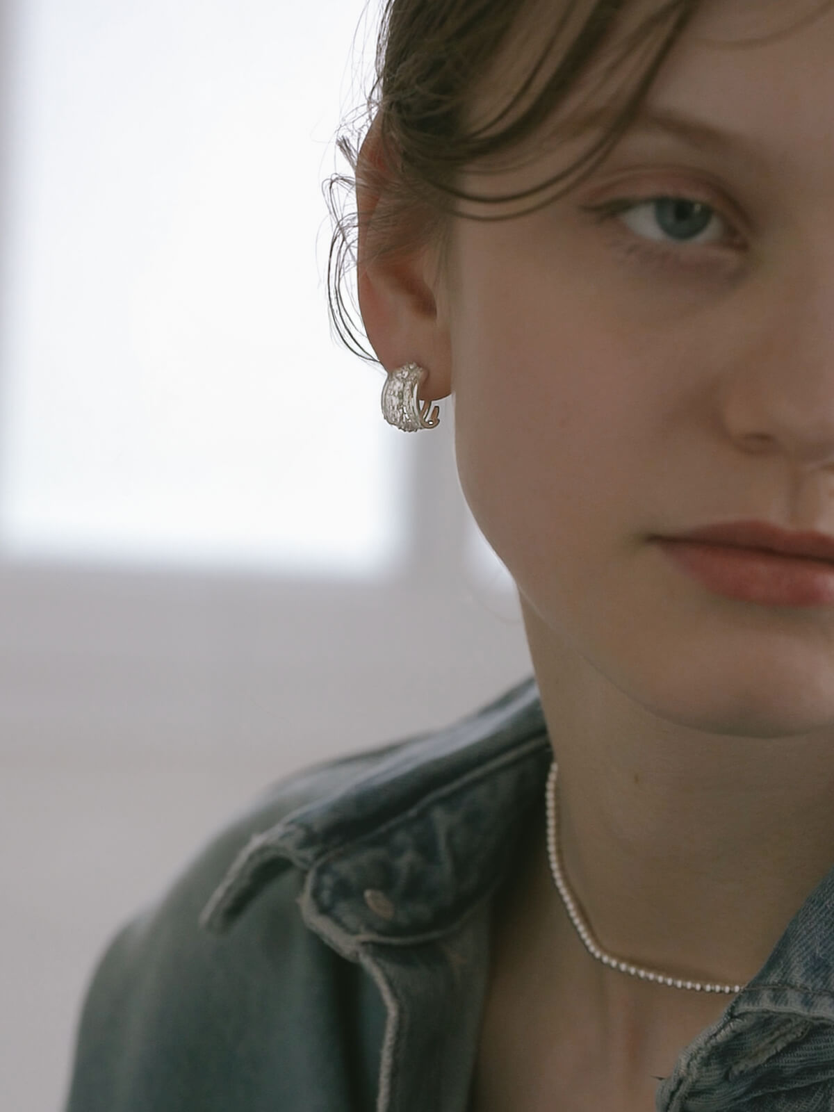 Silver925 Cascadea Glint Earrings | ELUNA-LUCE PIERCE