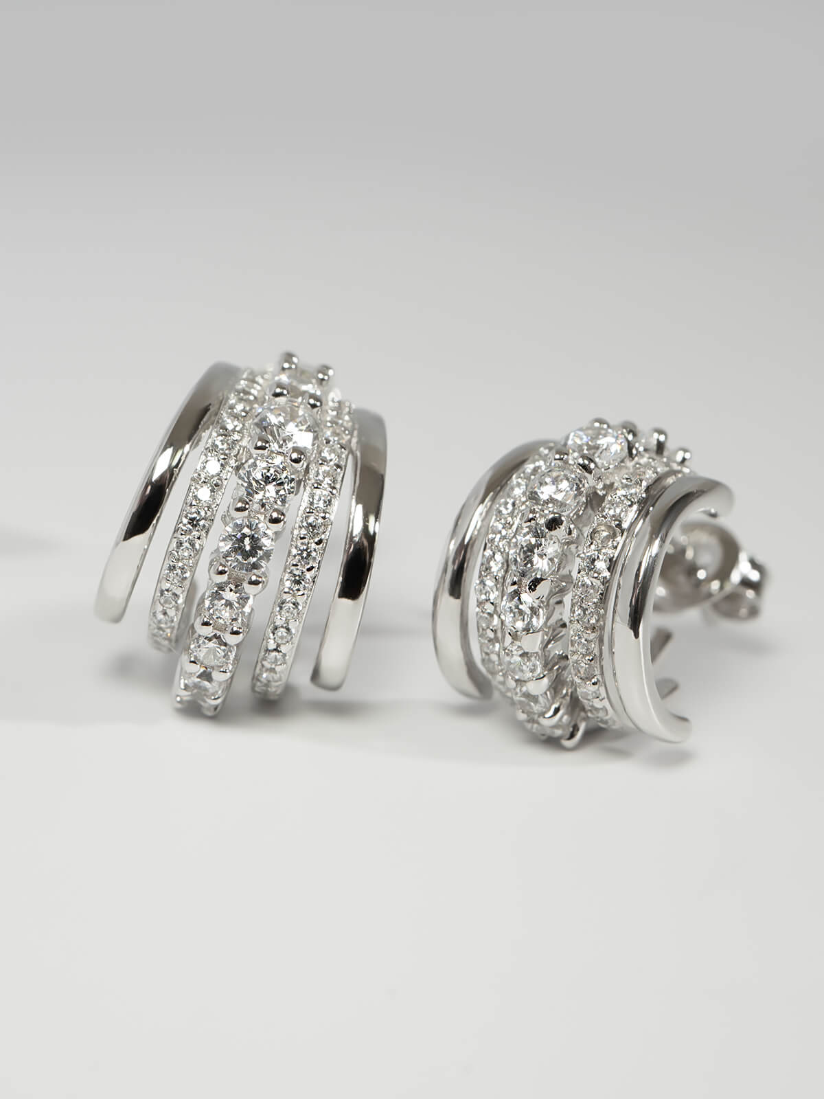 Silver925 Cascadea Glint Earrings | ELUNA-LUCE PIERCE