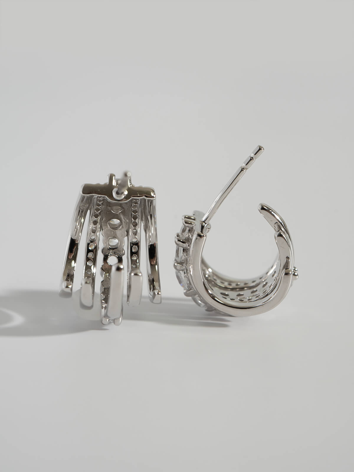 Silver925 Cascadea Glint Earrings | ELUNA-LUCE PIERCE