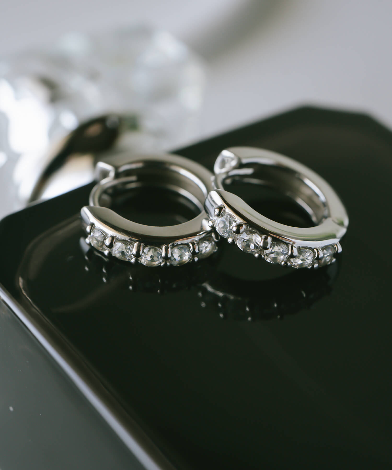 925 Sterling Silver Dazzling Hoop Earrings | ELVERIA
