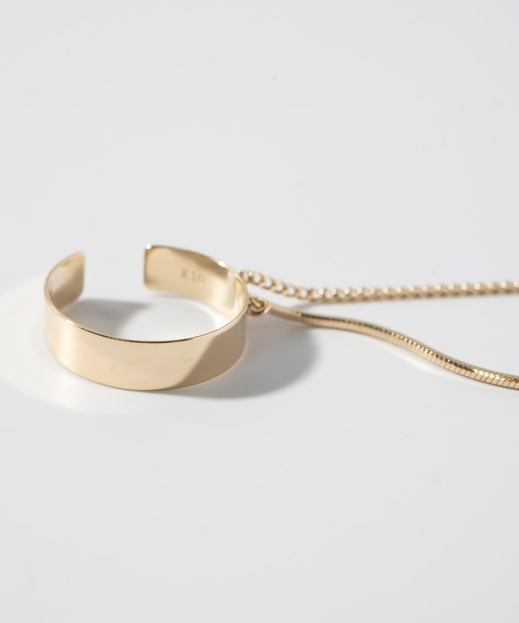 10K Gold Mix Chain Hoop Ear Cuff | ENLILLE-CODA