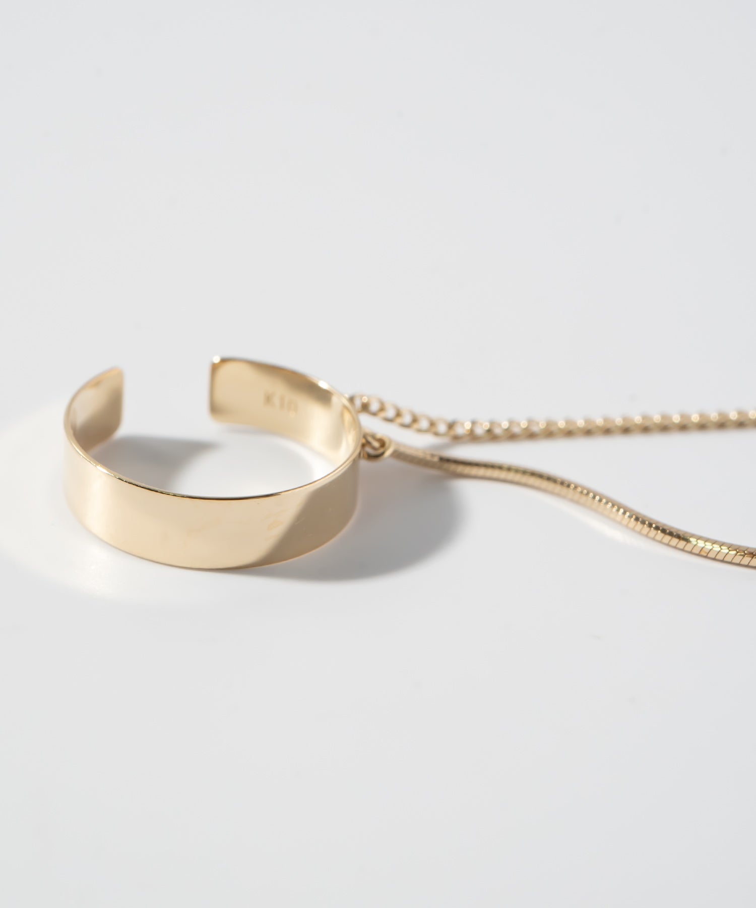 10K Gold Mix Chain Hoop Ear Cuff | ENLILLE-CODA