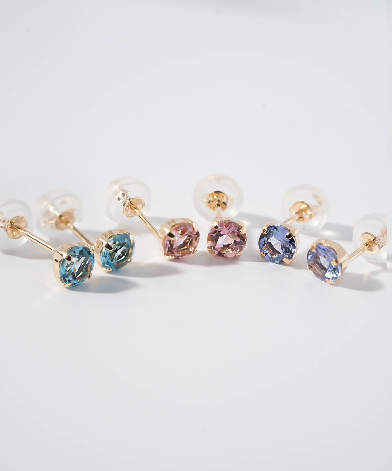 10K Gold Claw Stud Gemstone Earrings | ENLILLE-NOVA