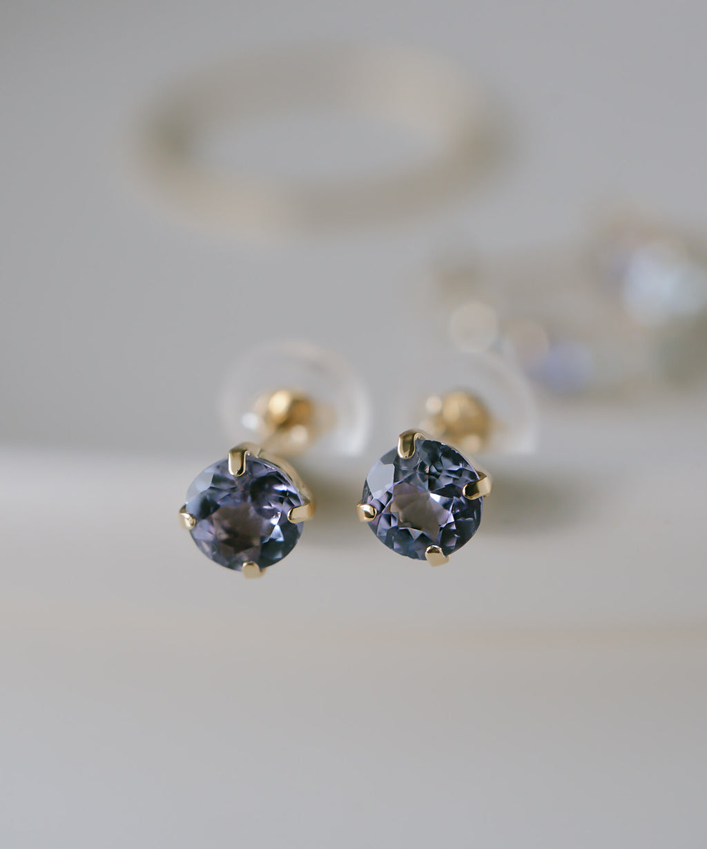 10K Gold Claw Stud Gemstone Earrings | ENLILLE-NOVA