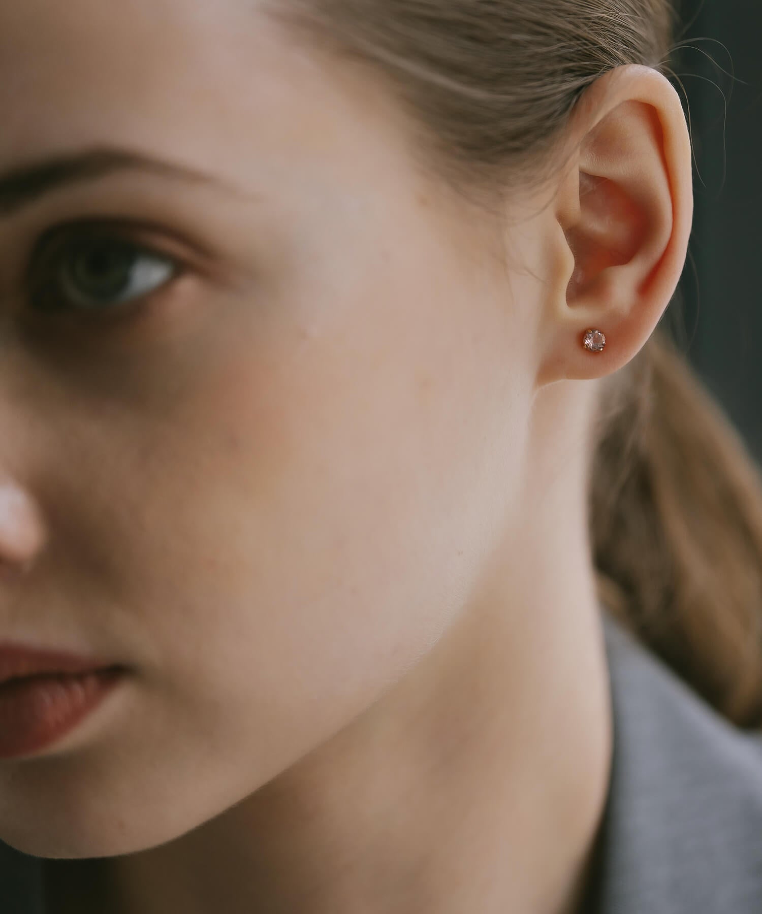 10K Gold Claw Stud Gemstone Earrings | ENLILLE-NOVA