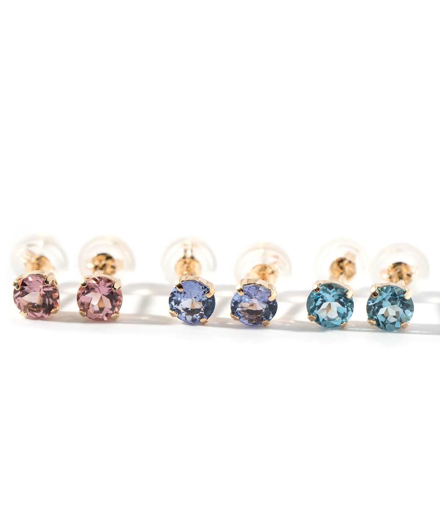 10K Gold Claw Stud Gemstone Earrings | ENLILLE-NOVA