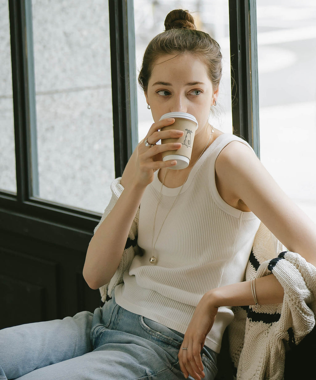 18K Gold Plated Sterling Silver Round Ball Long Necklace | FAFAO