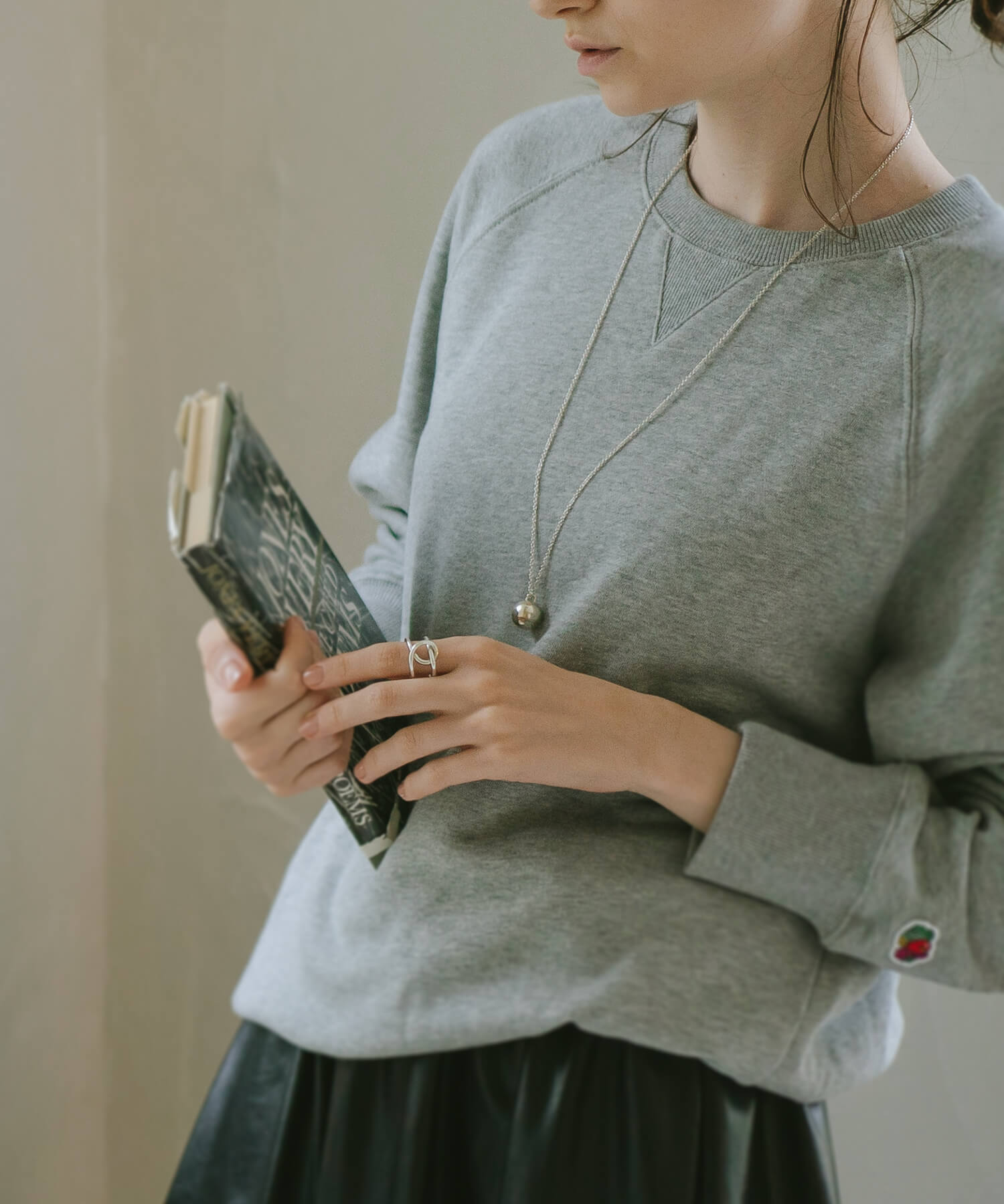 18K Gold Plated Sterling Silver Round Ball Long Necklace | FAFAO