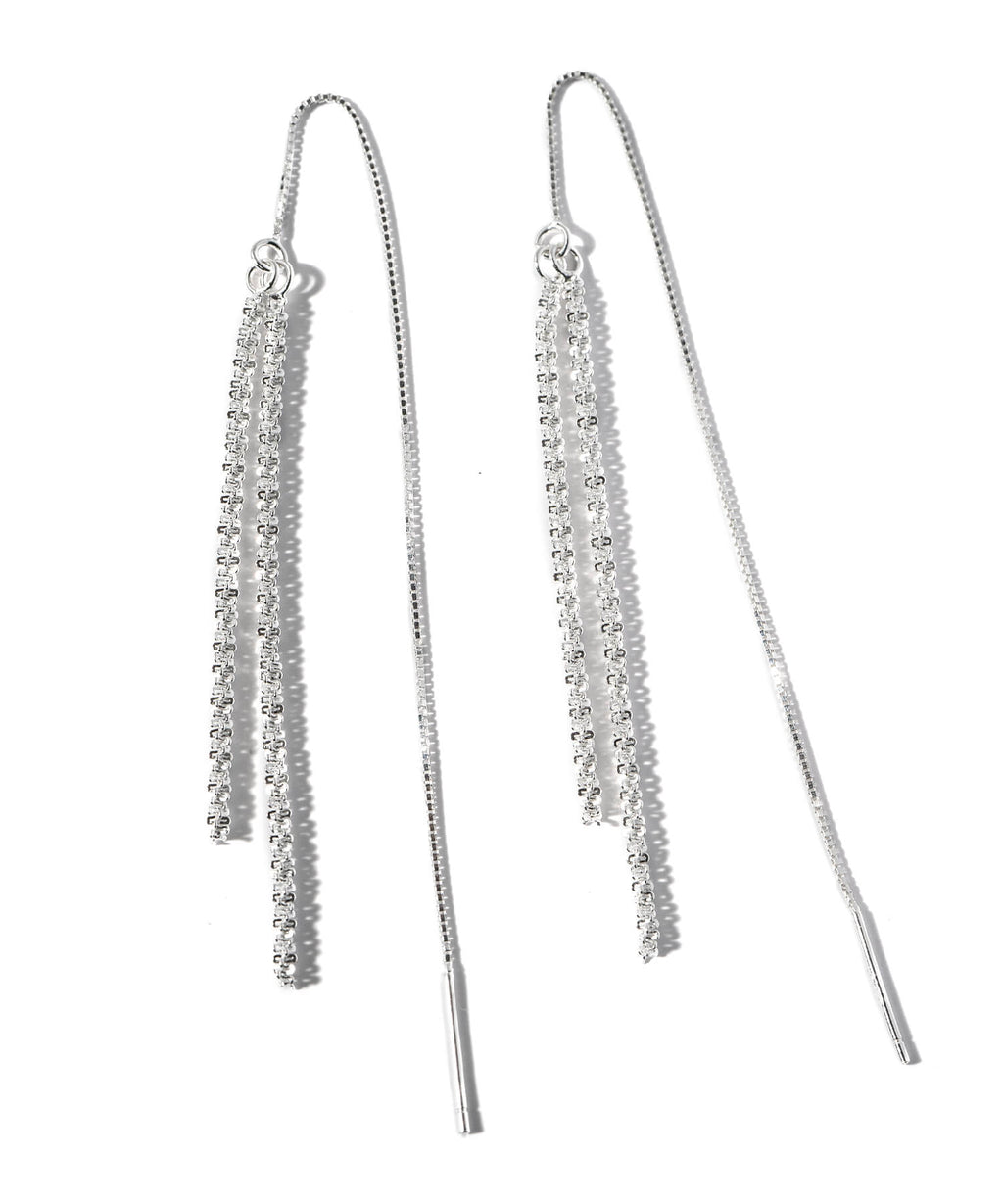 18K Gold Plated Sterling Silver Tassel Earrings | FILARA