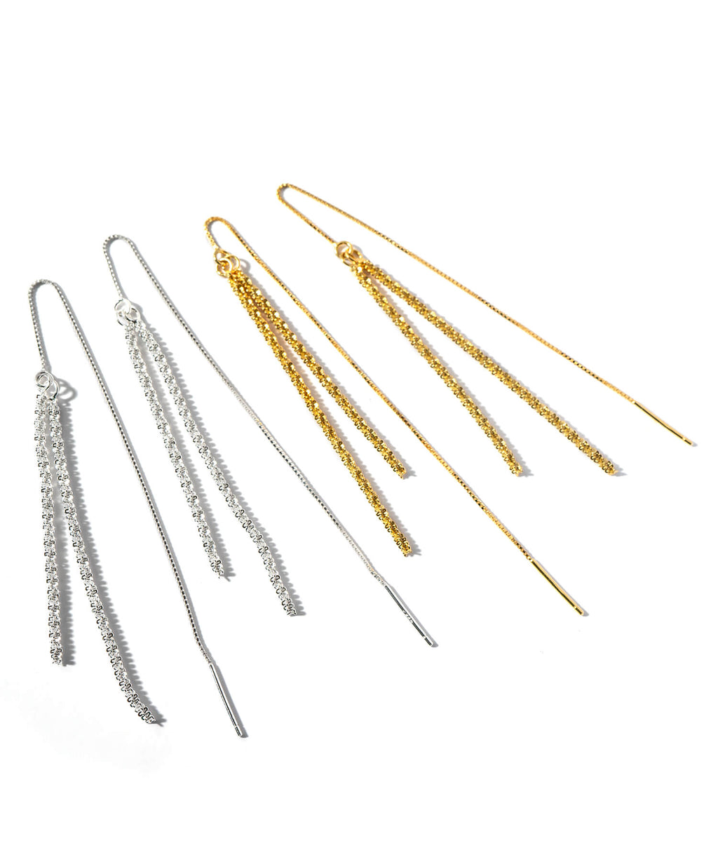 18K Gold Plated Sterling Silver Tassel Earrings | FILARA
