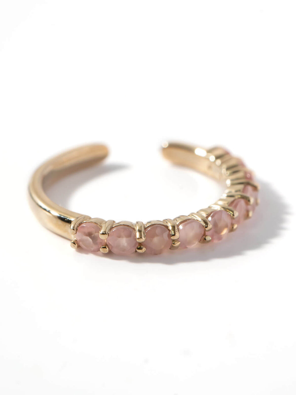 10K Gold Gemstone Elegant Hoop Earcuff | FLONE