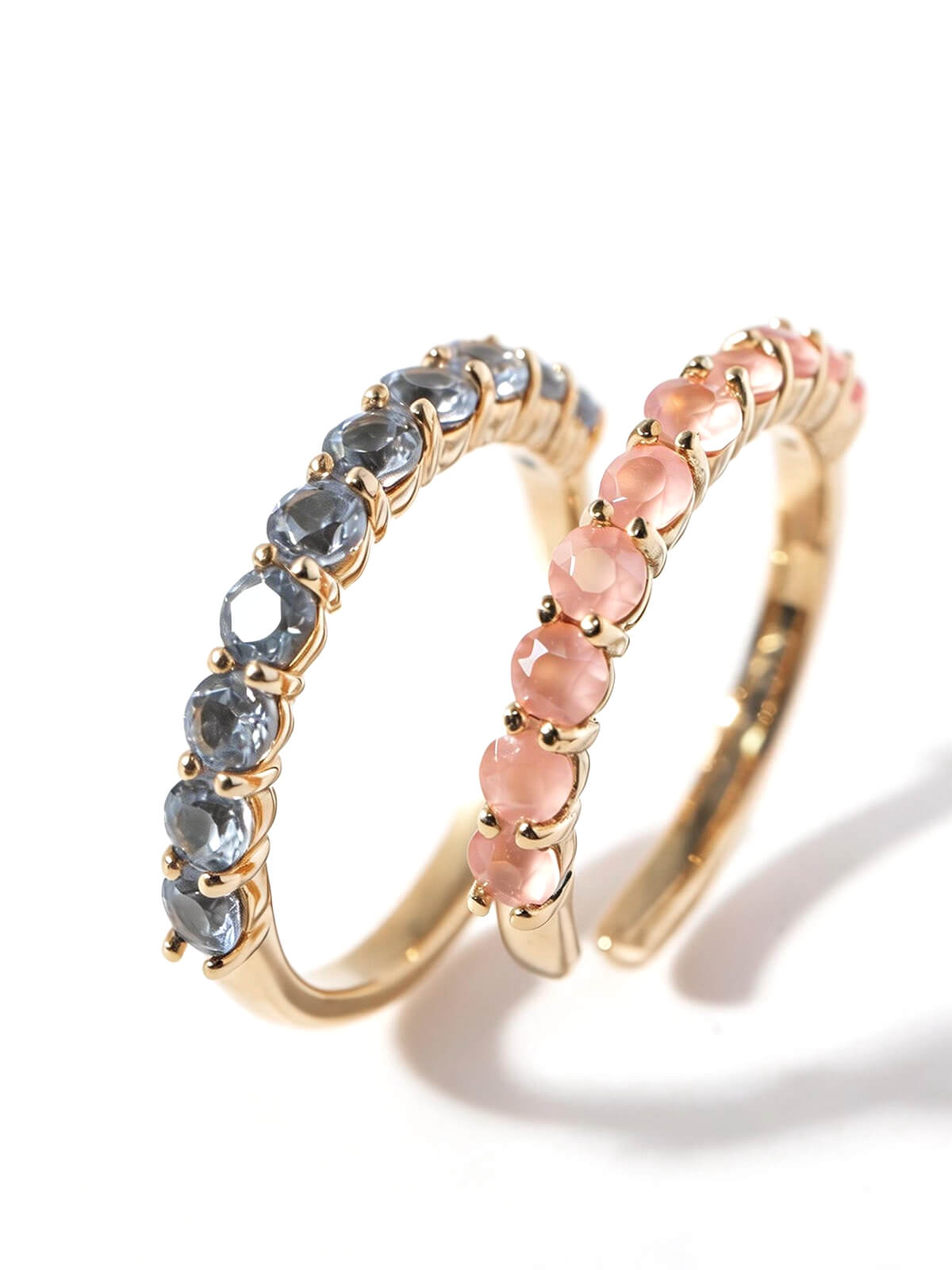 10K Gold Gemstone Elegant Hoop Earcuff | FLONE