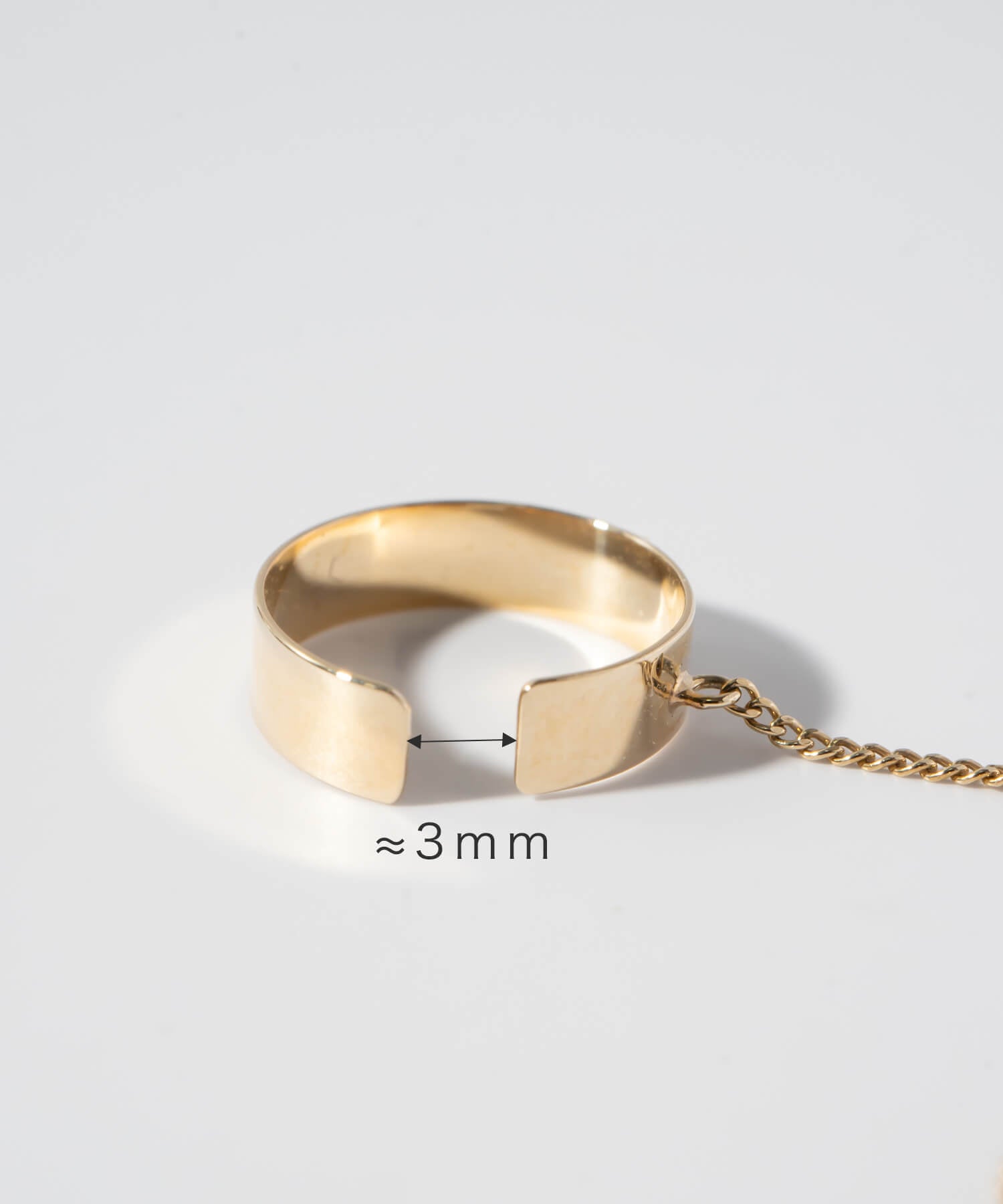 10K Gold Flat Hoop Chain Ear Cuff | FLUX-FLAT