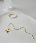 10K Gold Flat Hoop Chain Ear Cuff | FLUX-FLAT