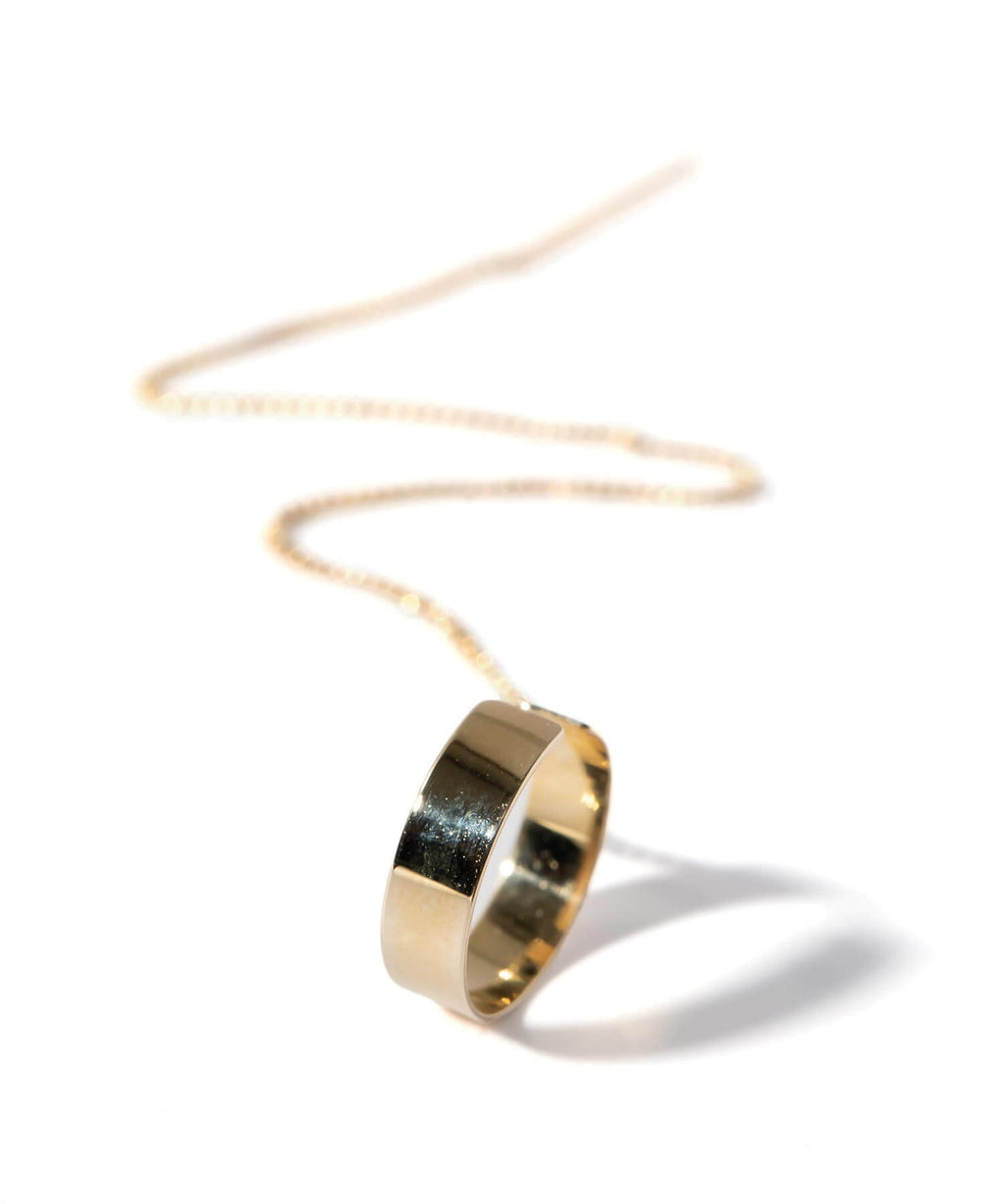 10K Gold Flat Hoop Chain Ear Cuff | FLUX-FLAT