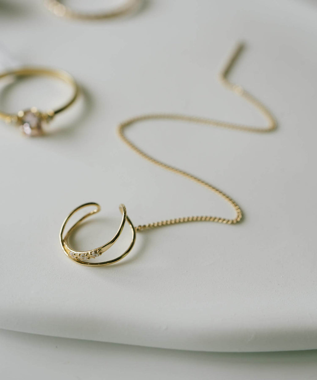 10K Gold Infinity Hoop Ear Cuff | FLUX-INFINI