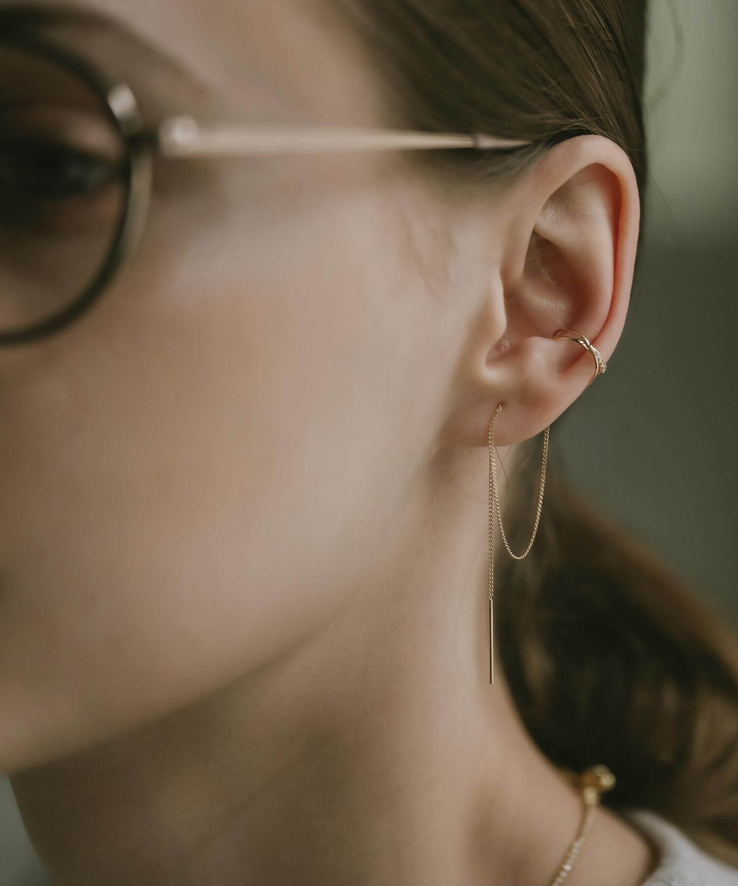 10K Gold Infinity Hoop Ear Cuff | FLUX-INFINI