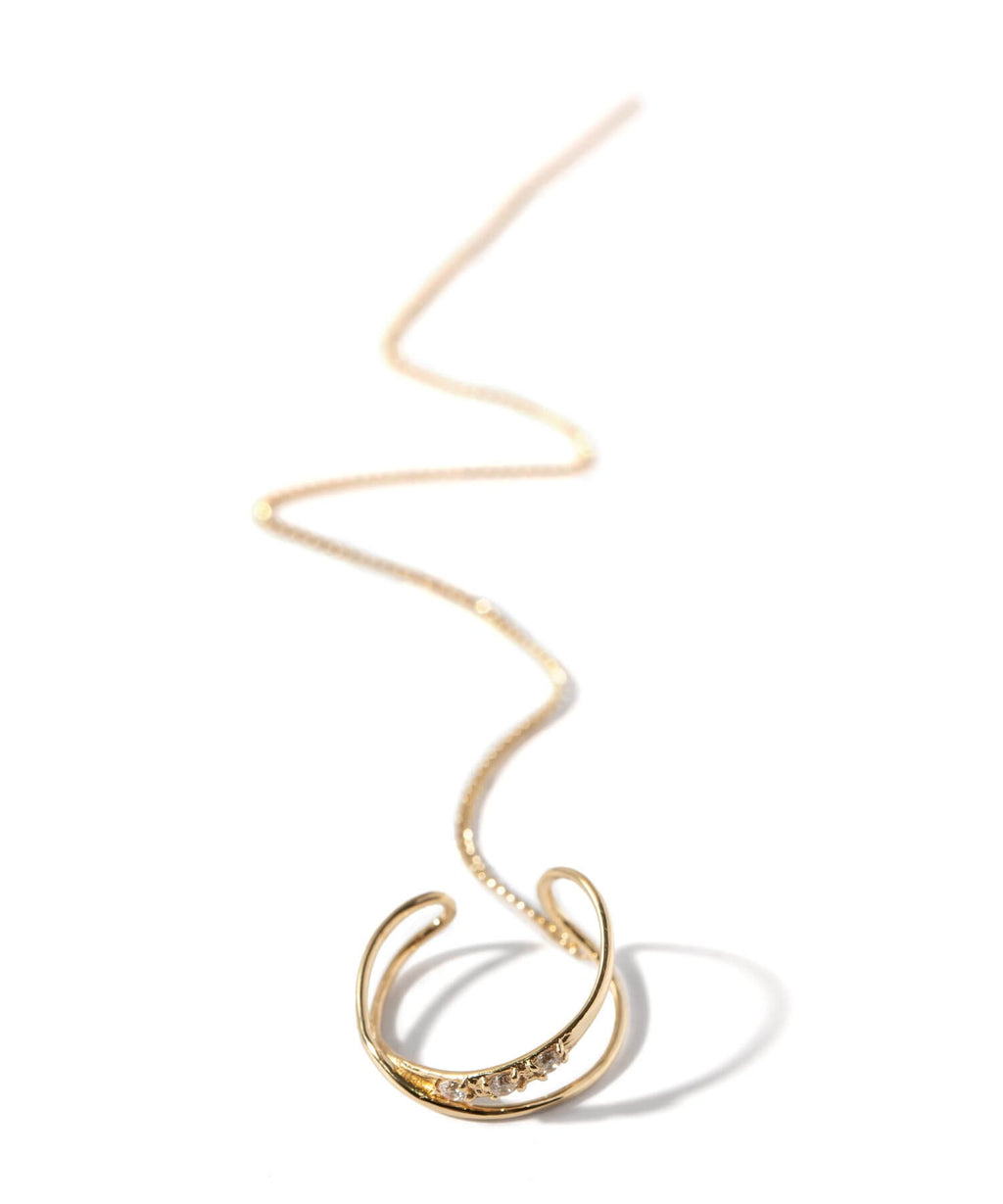 10K Gold Infinity Hoop Ear Cuff | FLUX-INFINI