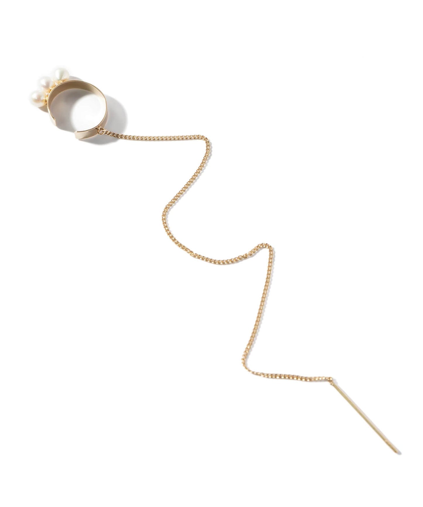 K10 Hoop Chain Pearl Ear Cuff | FLUX-PEARL