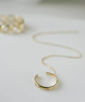 10K Gold Cubic Zirconia Hoop Chain Ear Cuff | FLUX-STR