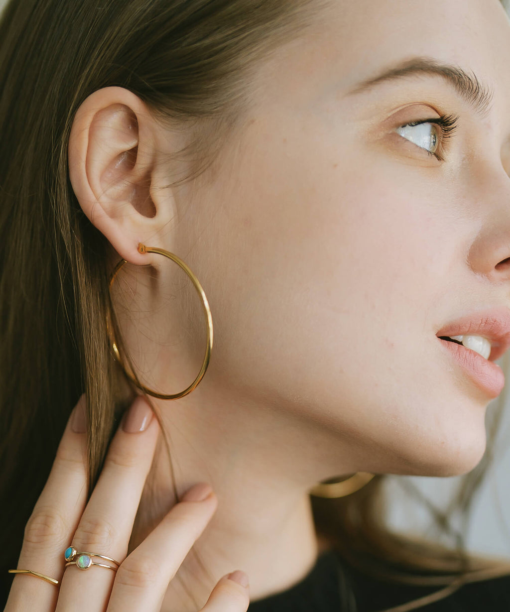Classic Round Hoop Earrings | GIOOVE