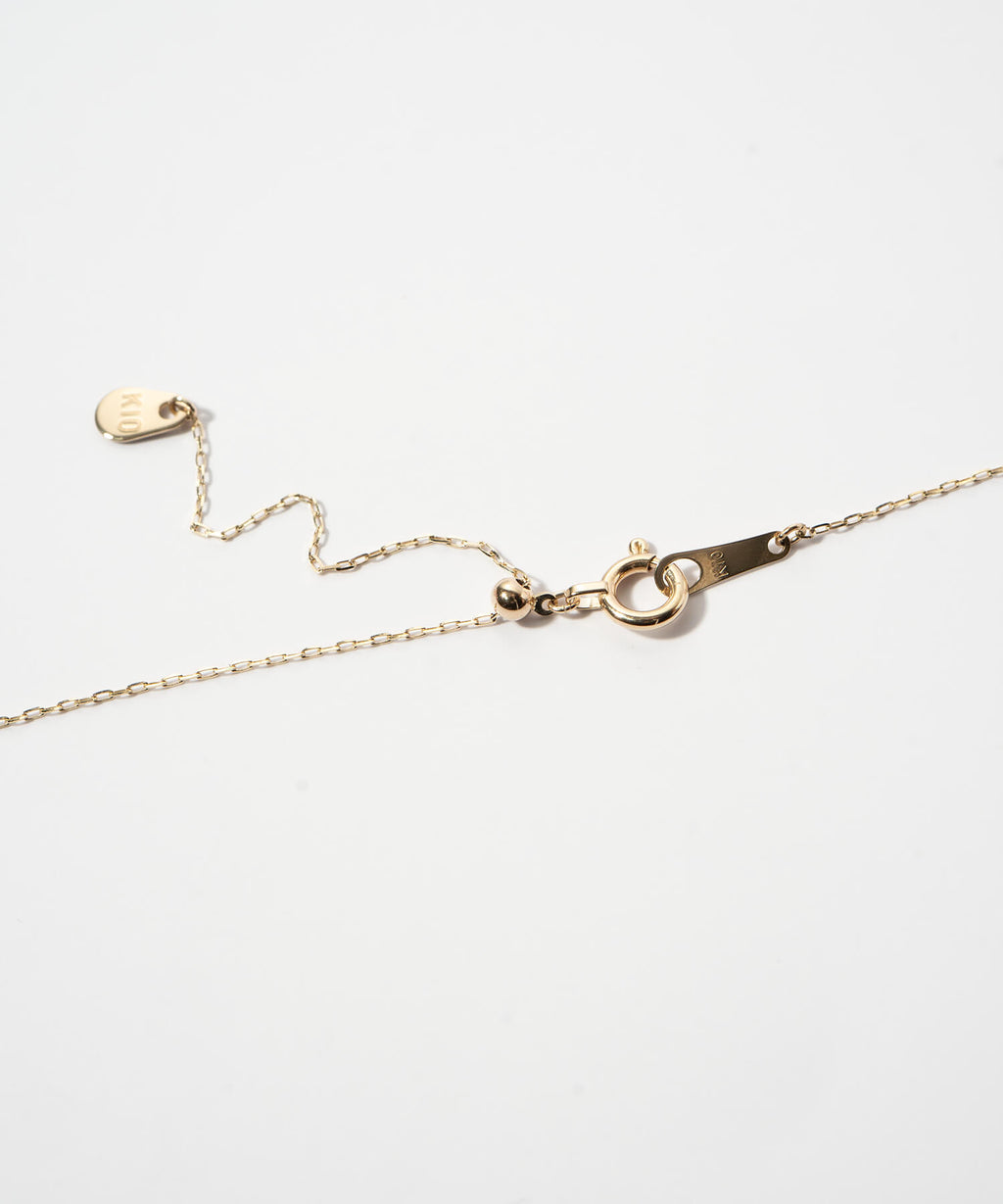 10K gold garnet checkerboard cut necklace | GLOA-ETT