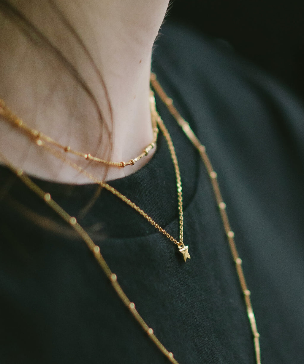 18K Gold Plated Sterling Silver Tiny Star Necklace | ZIRKA