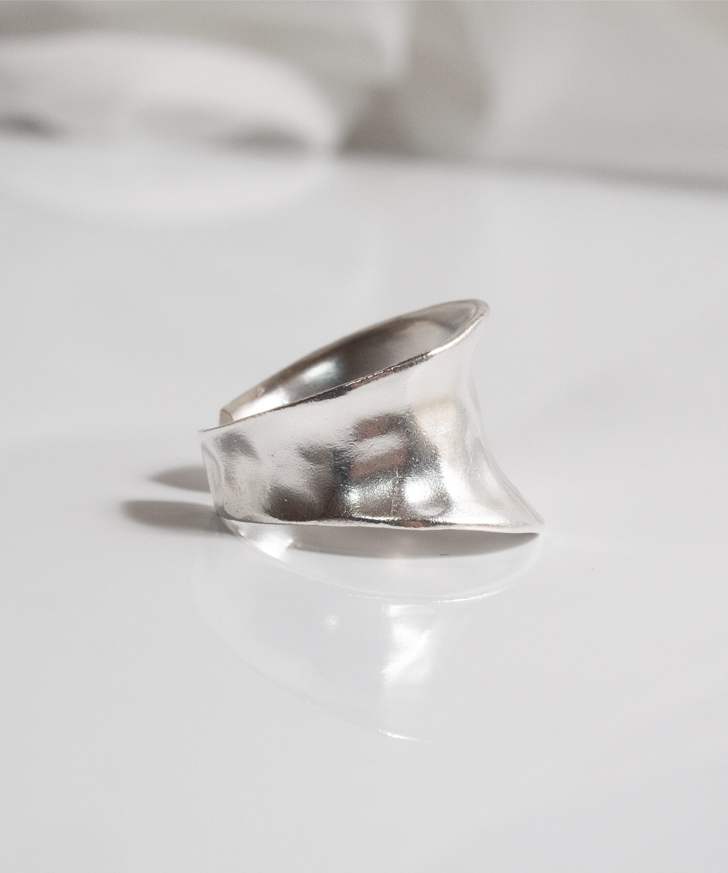 925 Sterling Silver Wide Concave Ear Cuff | GOLDA