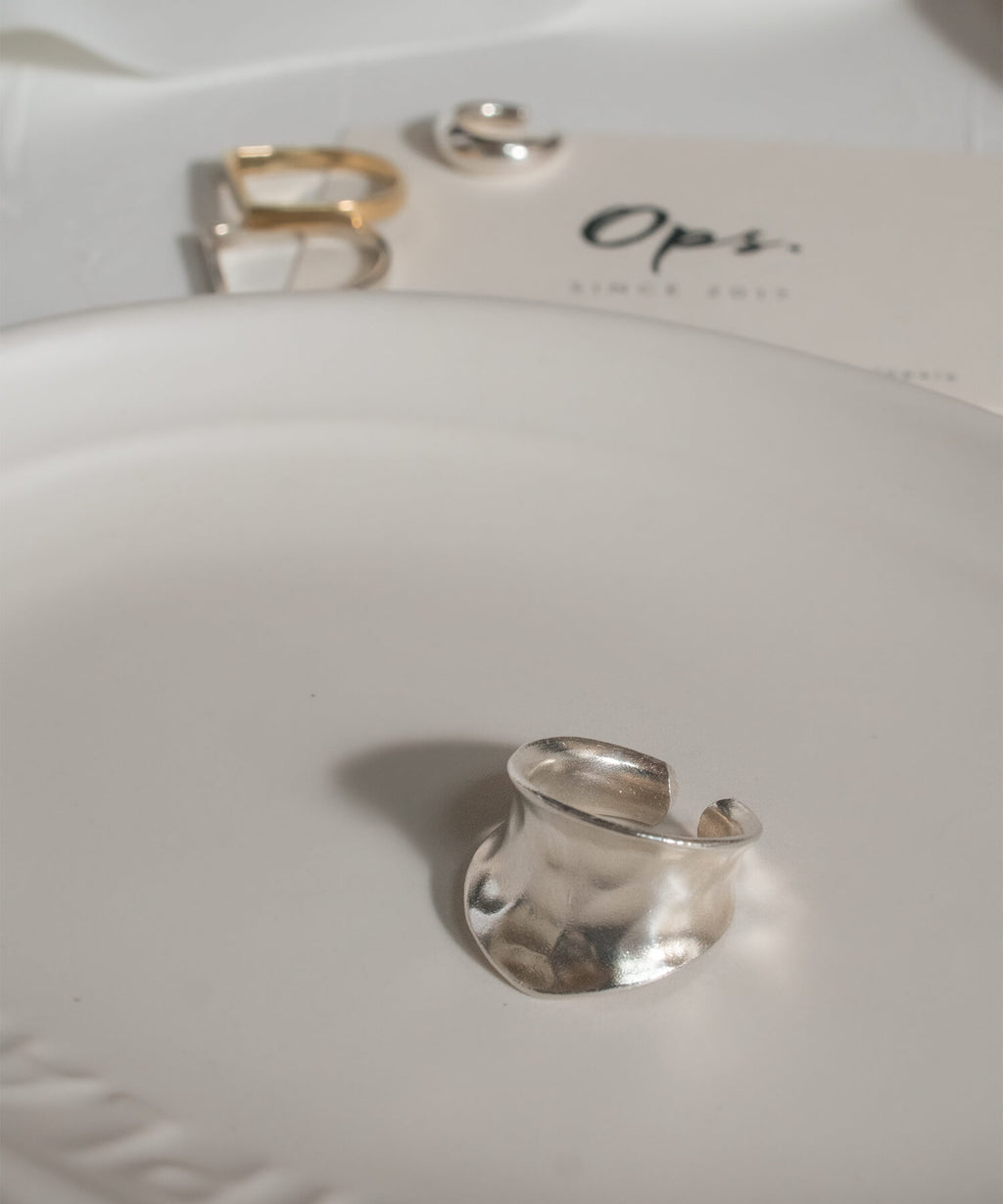 925 Sterling Silver Wide Concave Ear Cuff | GOLDA