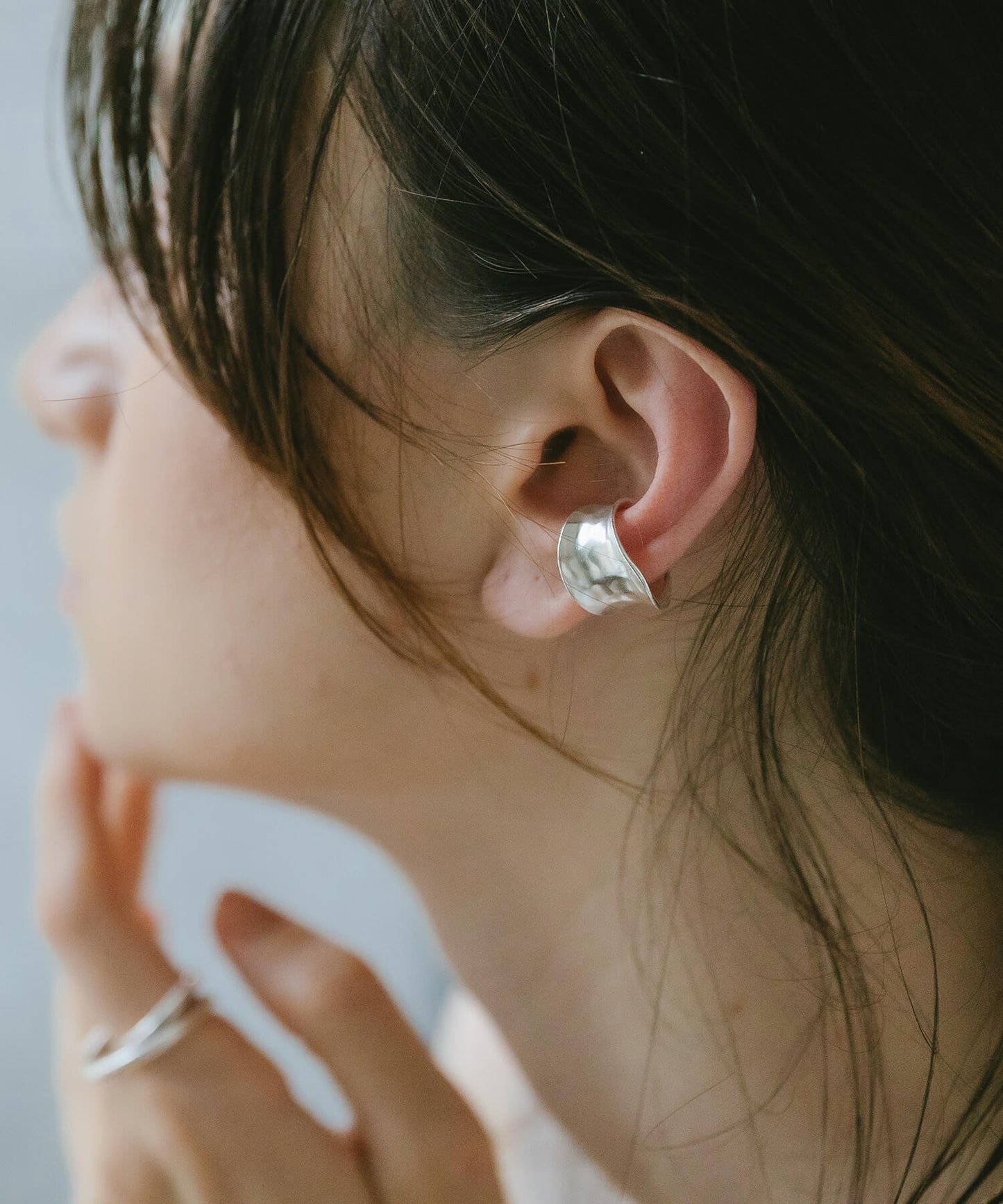 Silver925 Wide Concave Ear Cuff | GOLDA